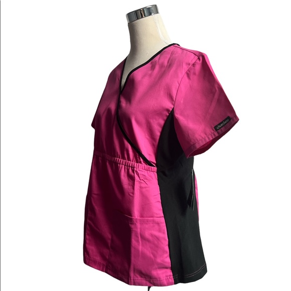Cherokee Women's Infinity Mock Wrap Scrubs Top - Picture 7 of 11